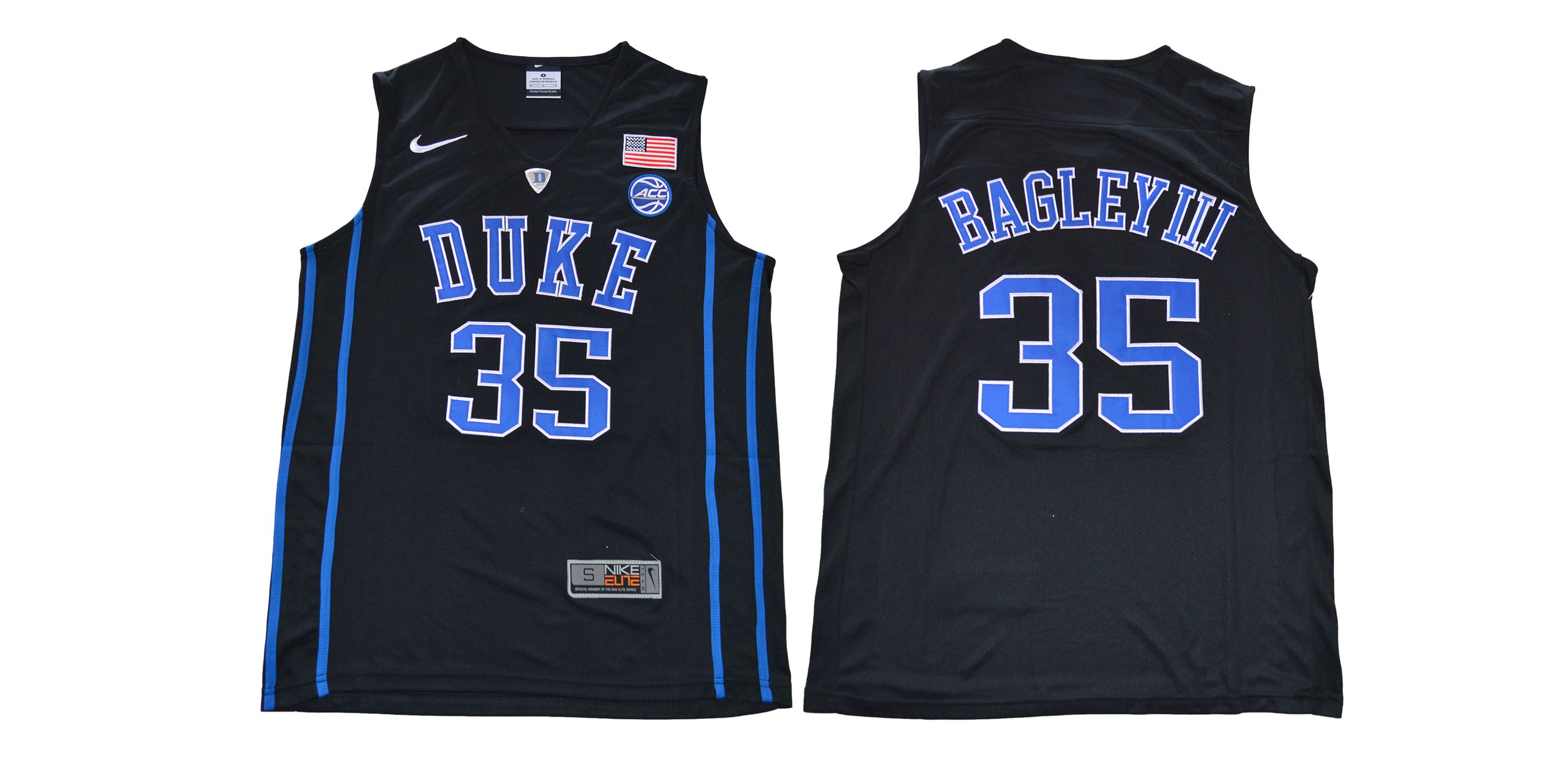 Men Duke Blue Devils #35 Bagleyiii Black NBA NCAA Jerseys->los angeles angels->MLB Jersey